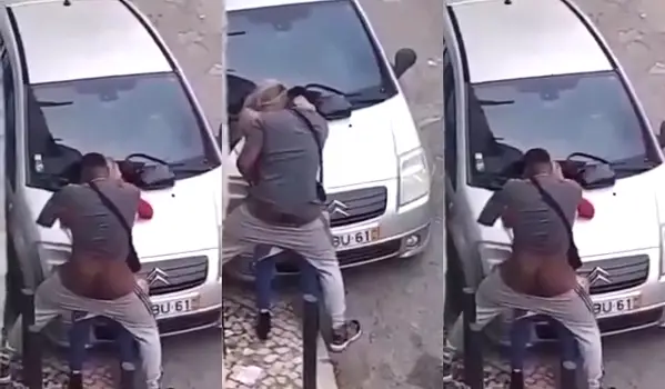 Americano Dandole Fuerte A Una Española En Publico