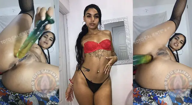 Dominican La Diosa Amaeya Se Mete El Dildo Por EL Culo