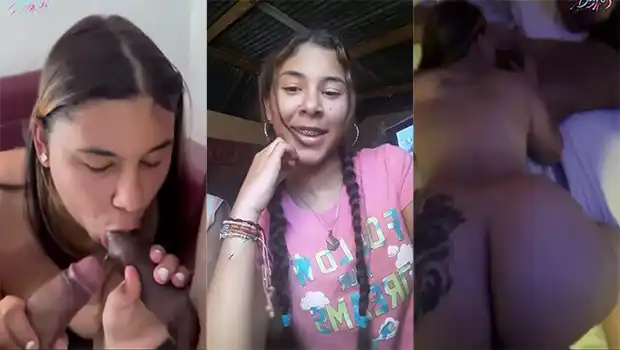 Dominicana putona de culo grandote haciendo trio