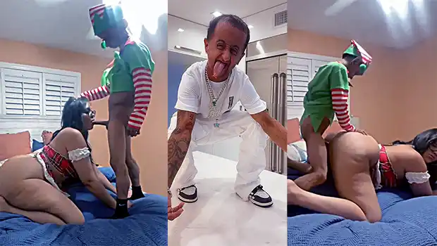 Elfo navideño: BabyAlien follando a una culona como regalo