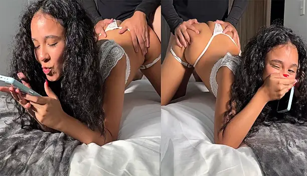 Habla Con El Novio Por EL Movil y El Amante se La Culea