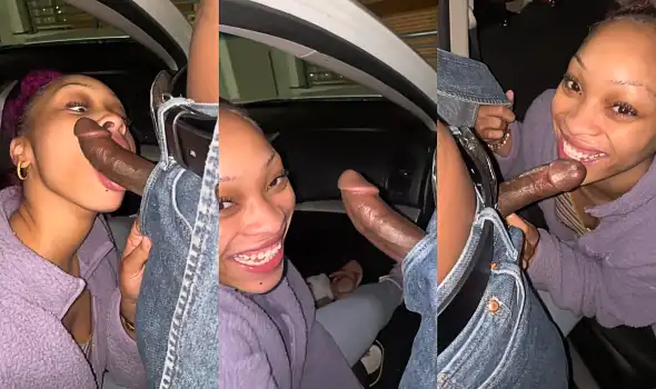 I stopped the car on public street to suck his dick